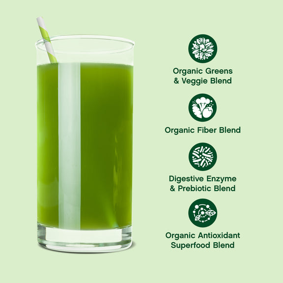 Vita Virdi Organic Greens | 20+ Superfoods & 18 Digestive Enzymes | 0g Sugar | Unflavored | USDA Organic, Non-GMO, Vegan | Daily Wellness & Nutrition Supplement