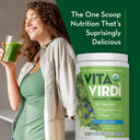 Vita Virdi Organic Greens | 20+ Superfoods & 18 Digestive Enzymes | 0g Sugar | Unflavored | USDA Organic, Non-GMO, Vegan | Daily Wellness & Nutrition Supplement