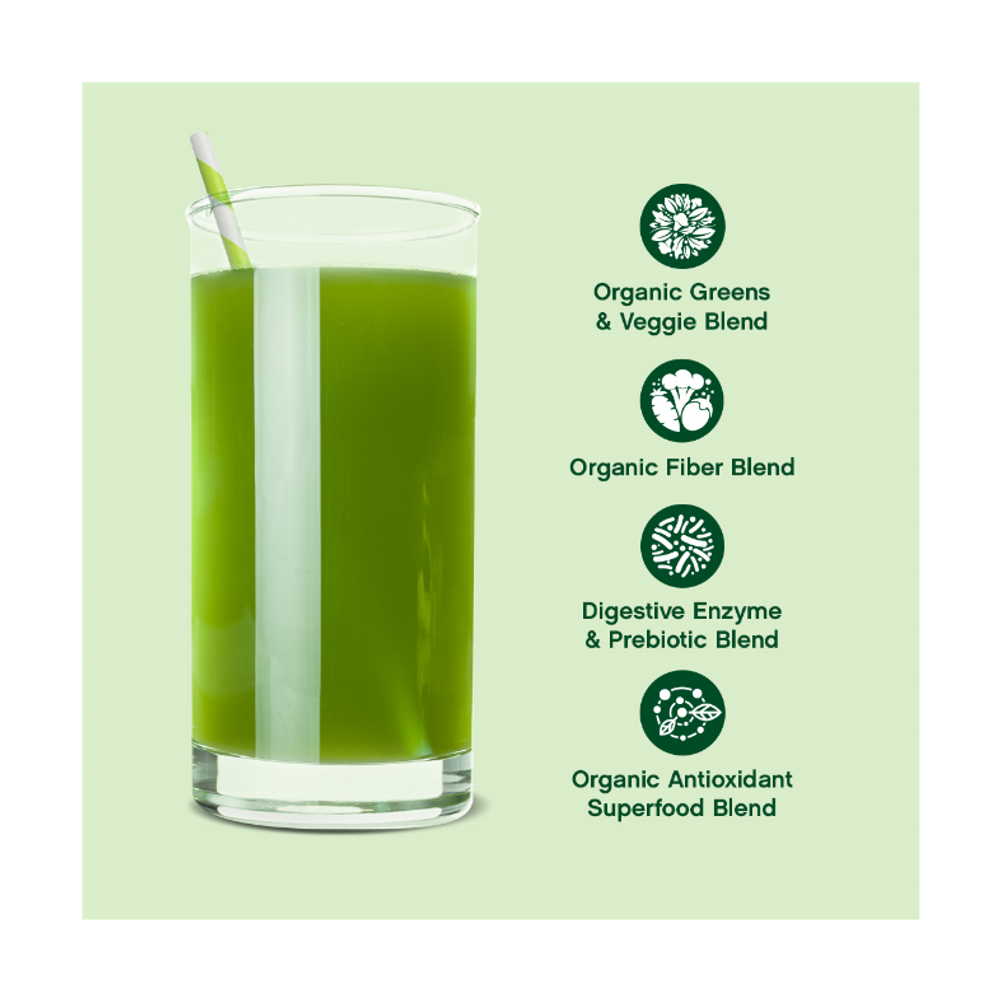Vita Virdi Organic Greens | 20+ Superfoods & 18 Digestive Enzymes | 0g Sugar | Kiwi Strawberry | USDA Organic, Non-GMO, Vegan | Daily Wellness & Nutrition Supplement